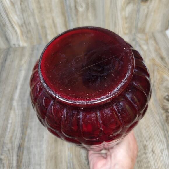 Vintage Ruby Red Bubble Pitcher, Anchor Hocking 64 oz - Picture 6 of 6